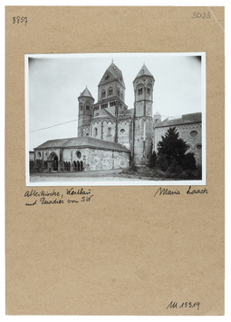 Vorschaubild Maria Laach: Abteikirche, Aussenansicht des Westbaus mit Paradies von SW